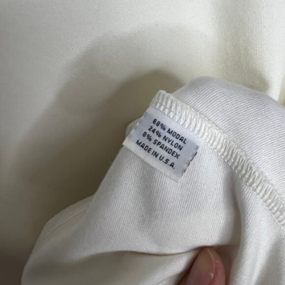 Bryn Walker Liam Tunic Cream Round Neck Modal Blend Size Large - Picture 8 of 8